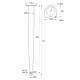 KSN LEG CONIC / H.710 / MAT CHAMPAGNE